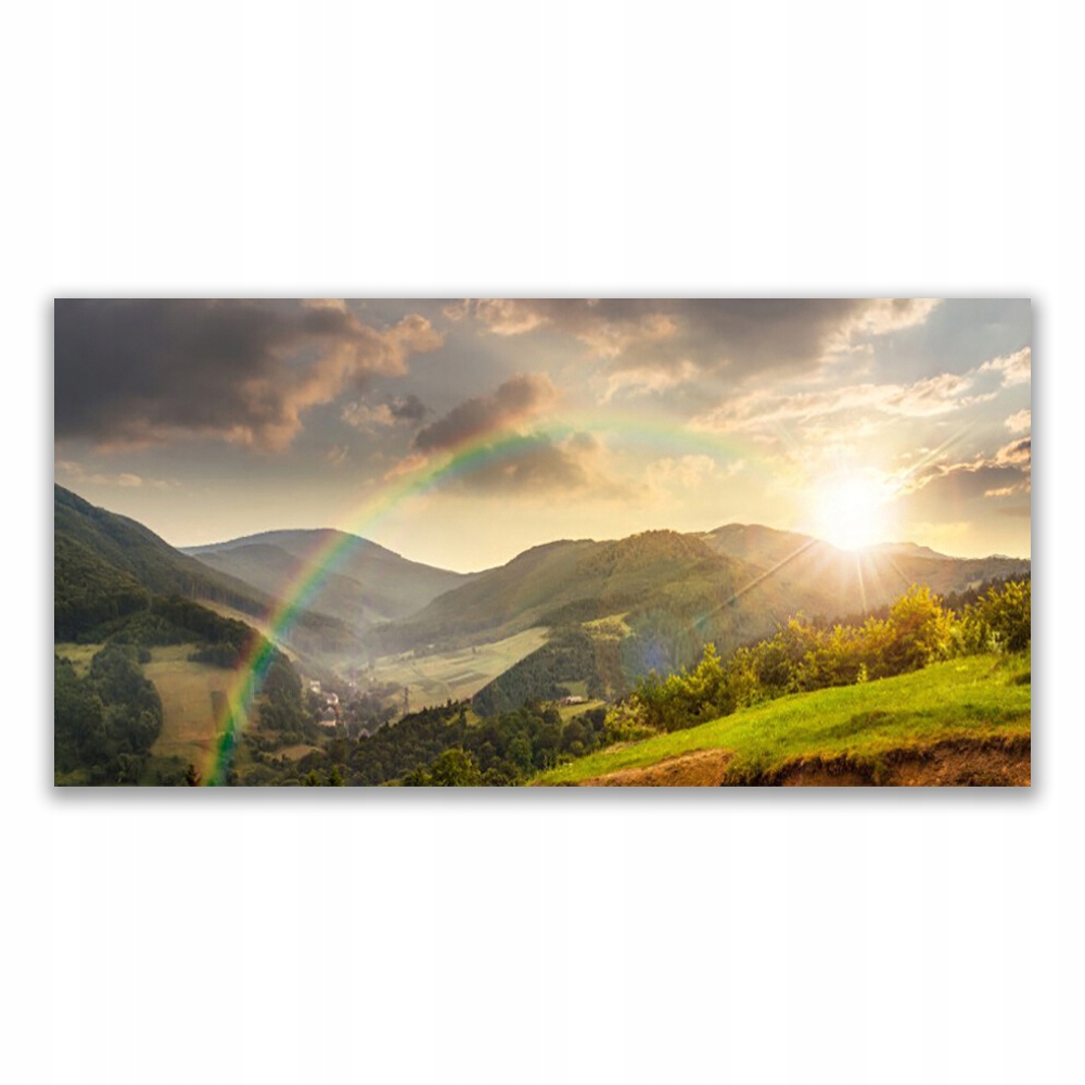 

Fotoobraz ścienny 120x60 Łąka Góry Zachód Słońca