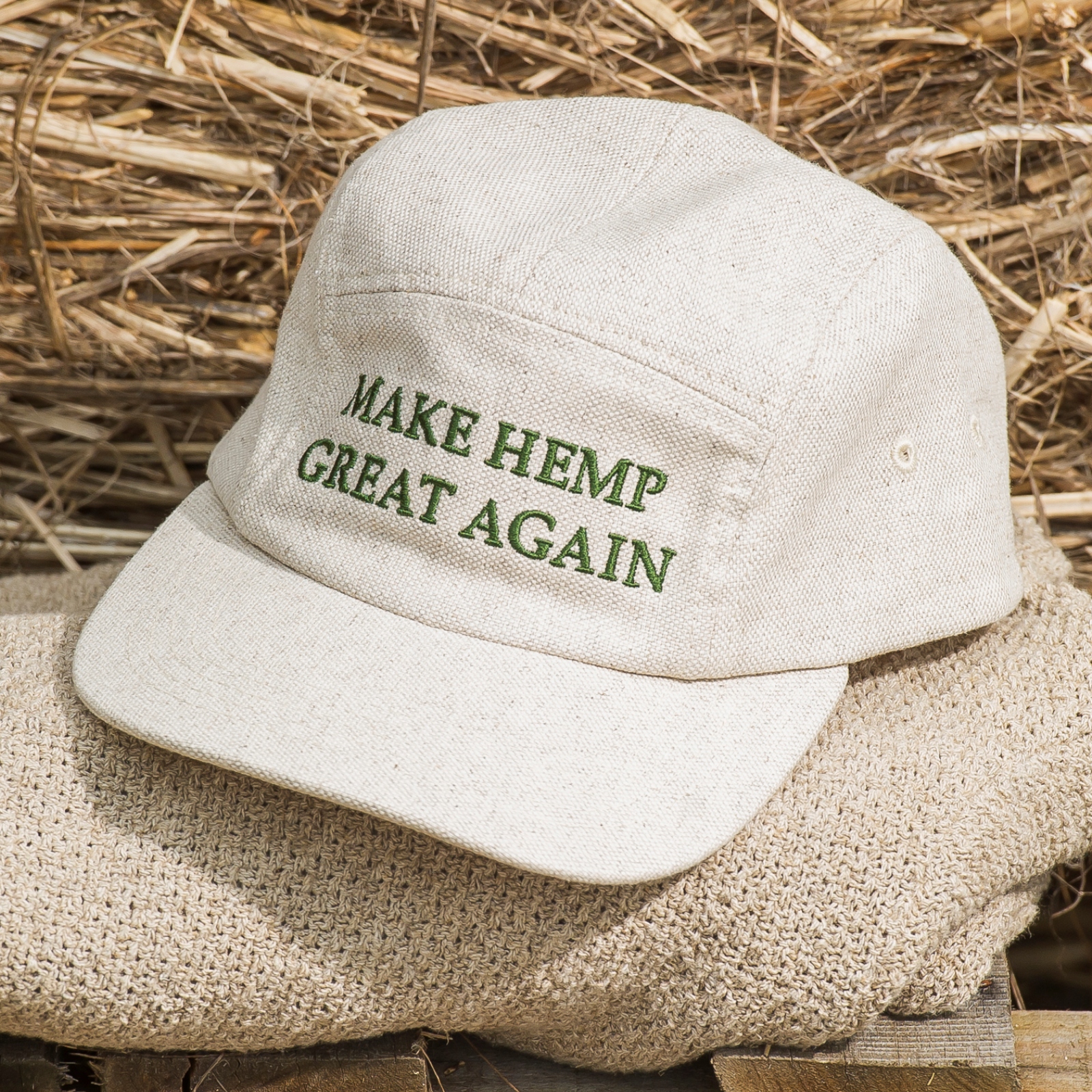 kšiltovka 5-panelová bavlněná-konopná Mhga Pl Přírodní výroba