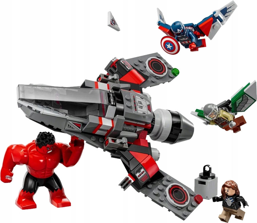 stavebnice Lego 223 Marvel Kapitán Amerika Červený Hulk bitva 76292