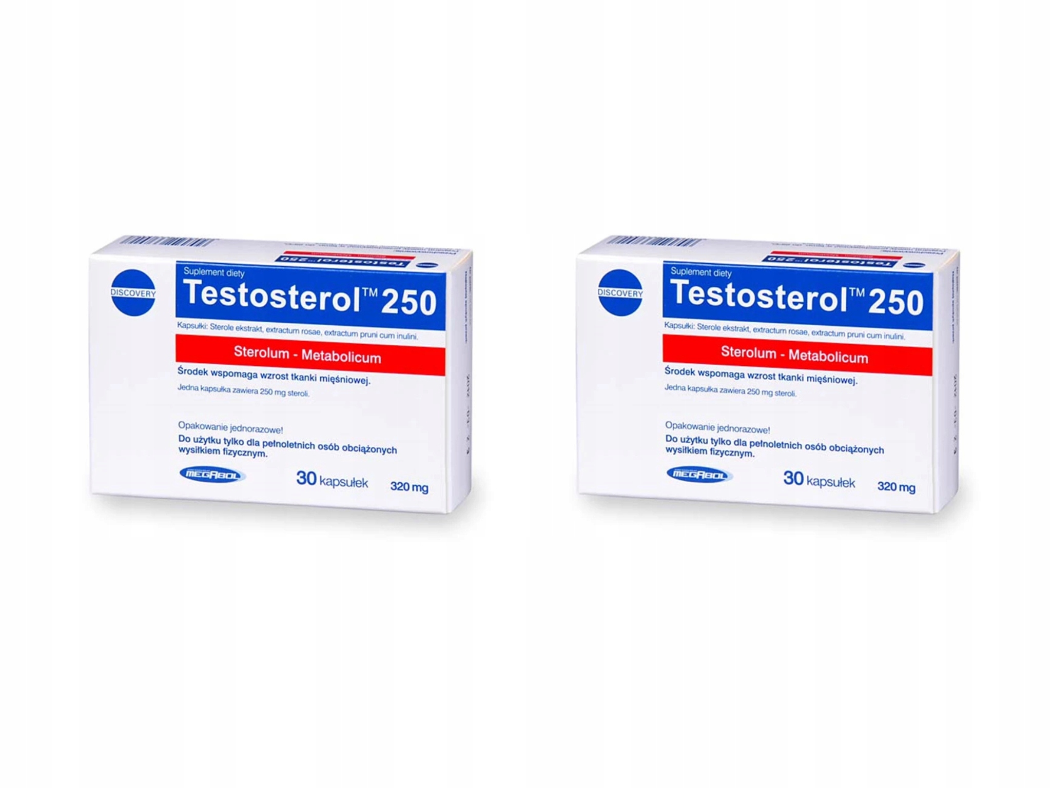 MEGABOL Sada 2 x Testosterol 250 30 kapslí