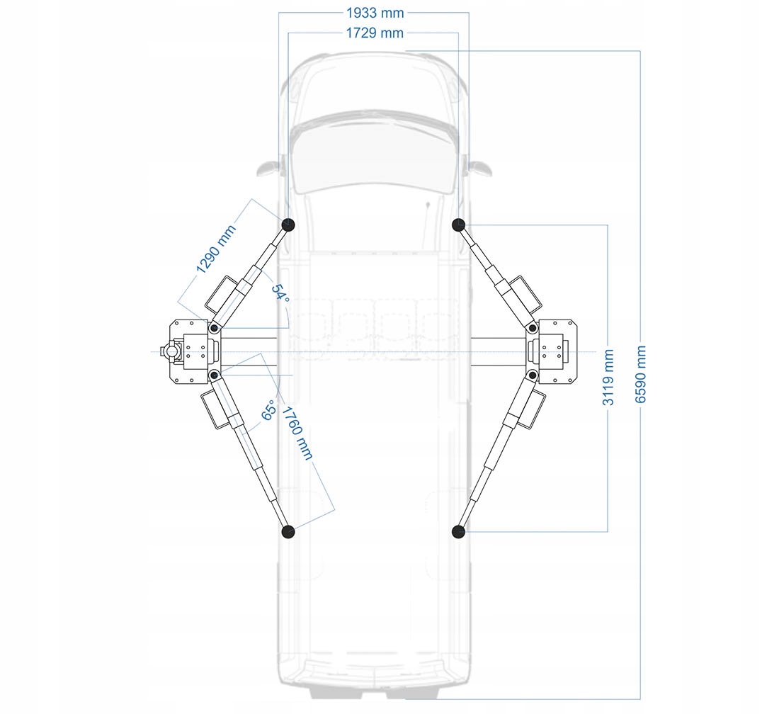 Podnośnik Dwukolumnowy Automat do Busów BUS 5T Redats L-280 Zasilanie 400 V