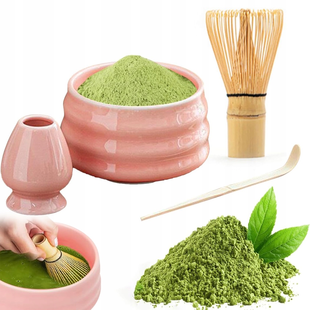 Levně Tradiční Dárková Sada Matcha Chasen Chashaku Matchawan Keramika 4KS