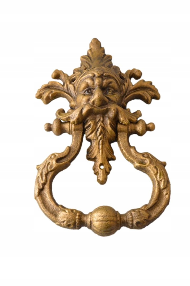 Żeliwna KOŁATKA DO DRZWI MASZKARON POTWÓR 33CM