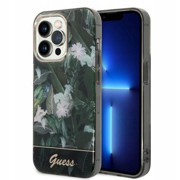 Guess GUHCP14XHGJGHA iPhone 14 Pro Max 6,7" zelený/zelený pevný obal Jungle C