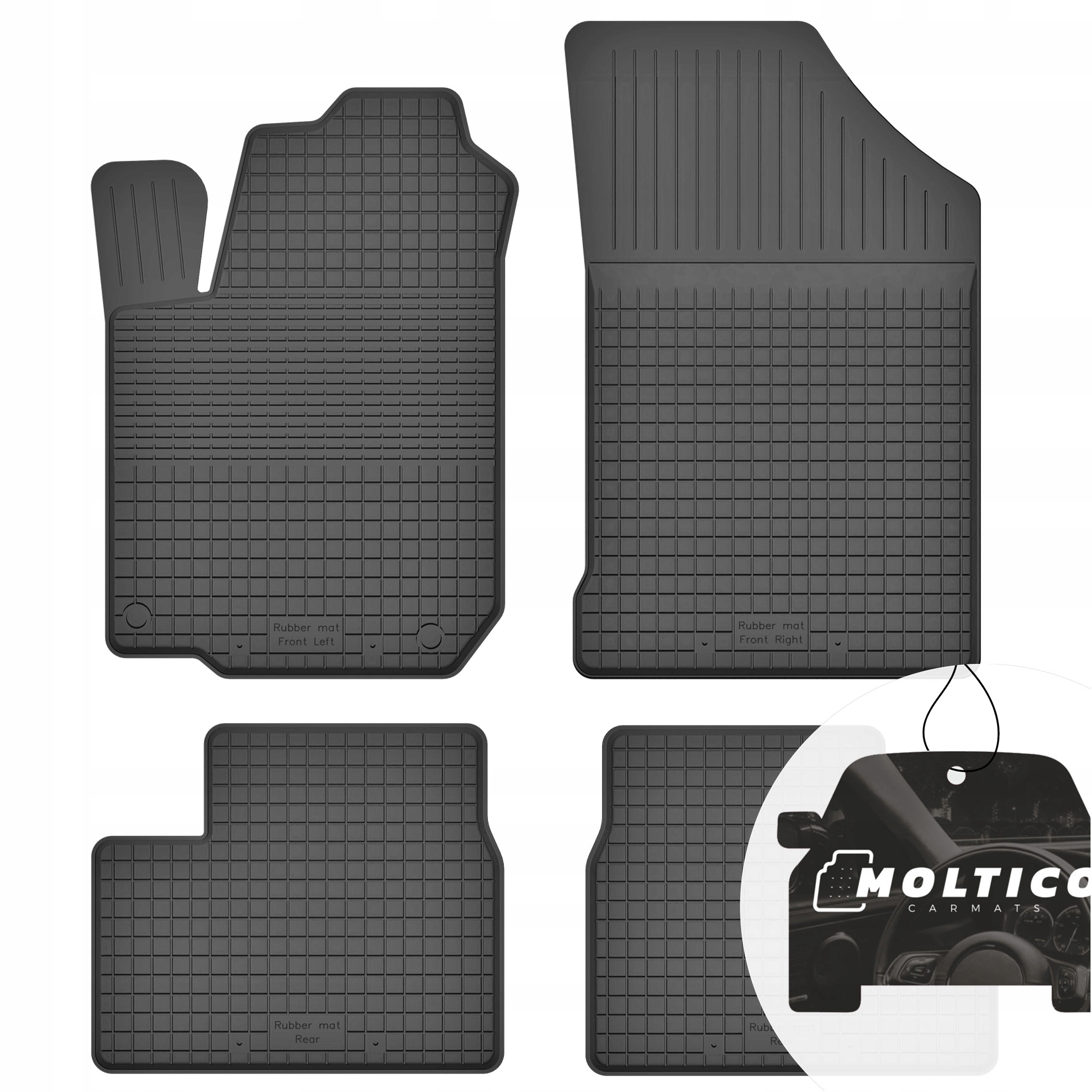 Gumové koberce pro Saab 9-5 II Ng 2010-2012 Komplet s okrajem