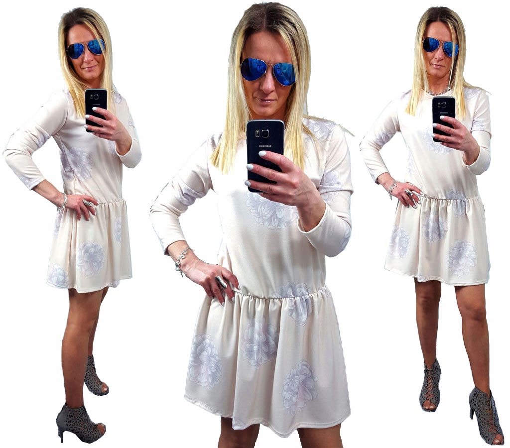 

Sukienka Boho Etno Folk Rozkloszowana Trapezowa C3