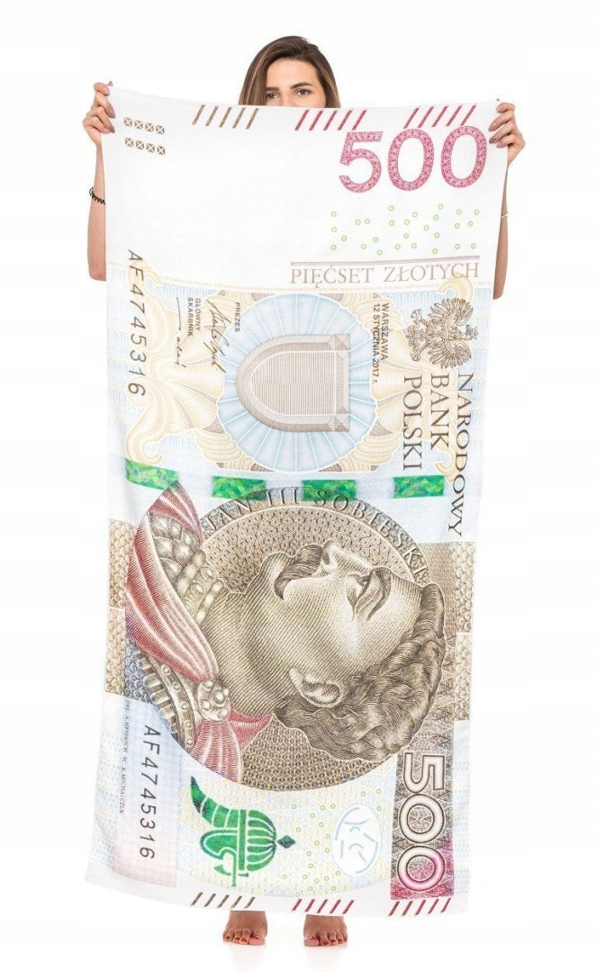 

Ręcznik Banknot 500 Zł Śmieszny Pieniądze