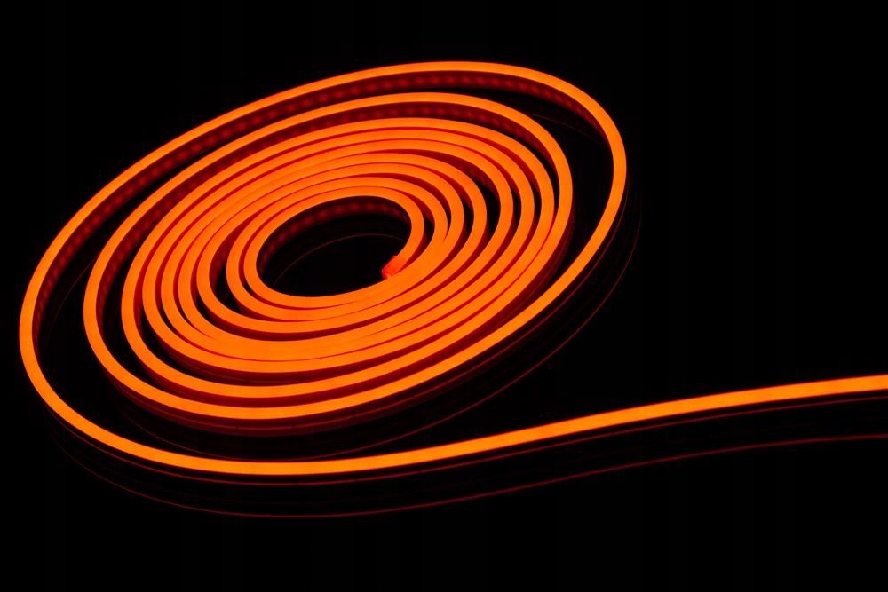 Neon LED PCV 6x12 sekcja 2,5cm 12V Pomarańczowy