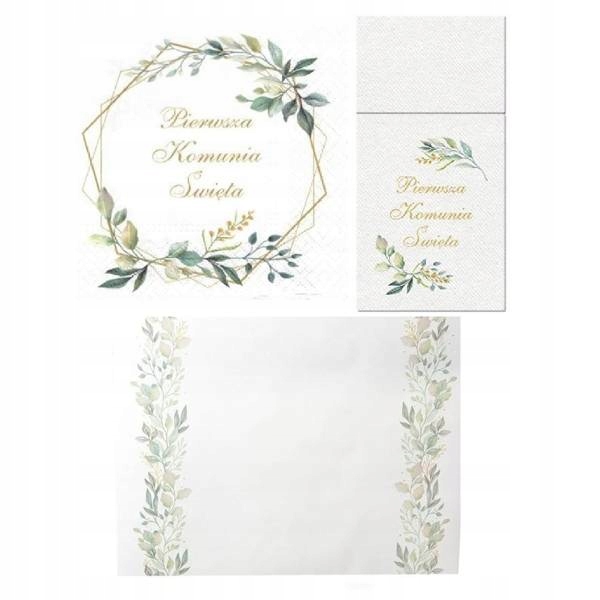 

Serwetki Komunijne Kieszonki na Sztućce Bieżnik