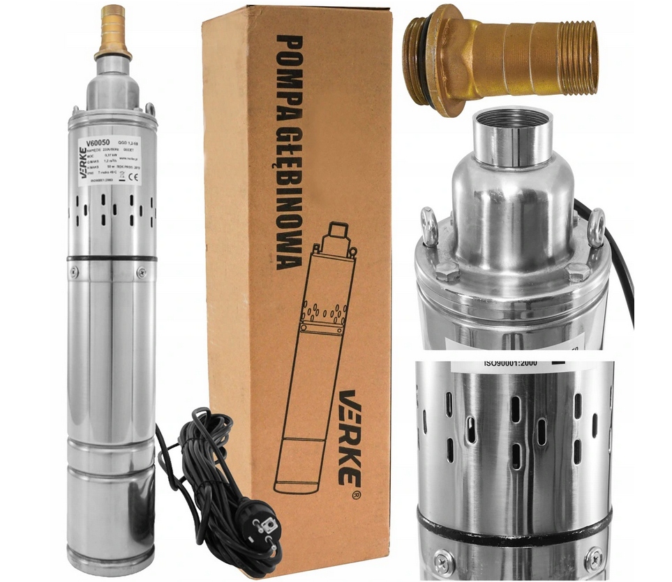 Pompa Głębinowa Śrubowa Wody 0,37kW 1200l/h Verke