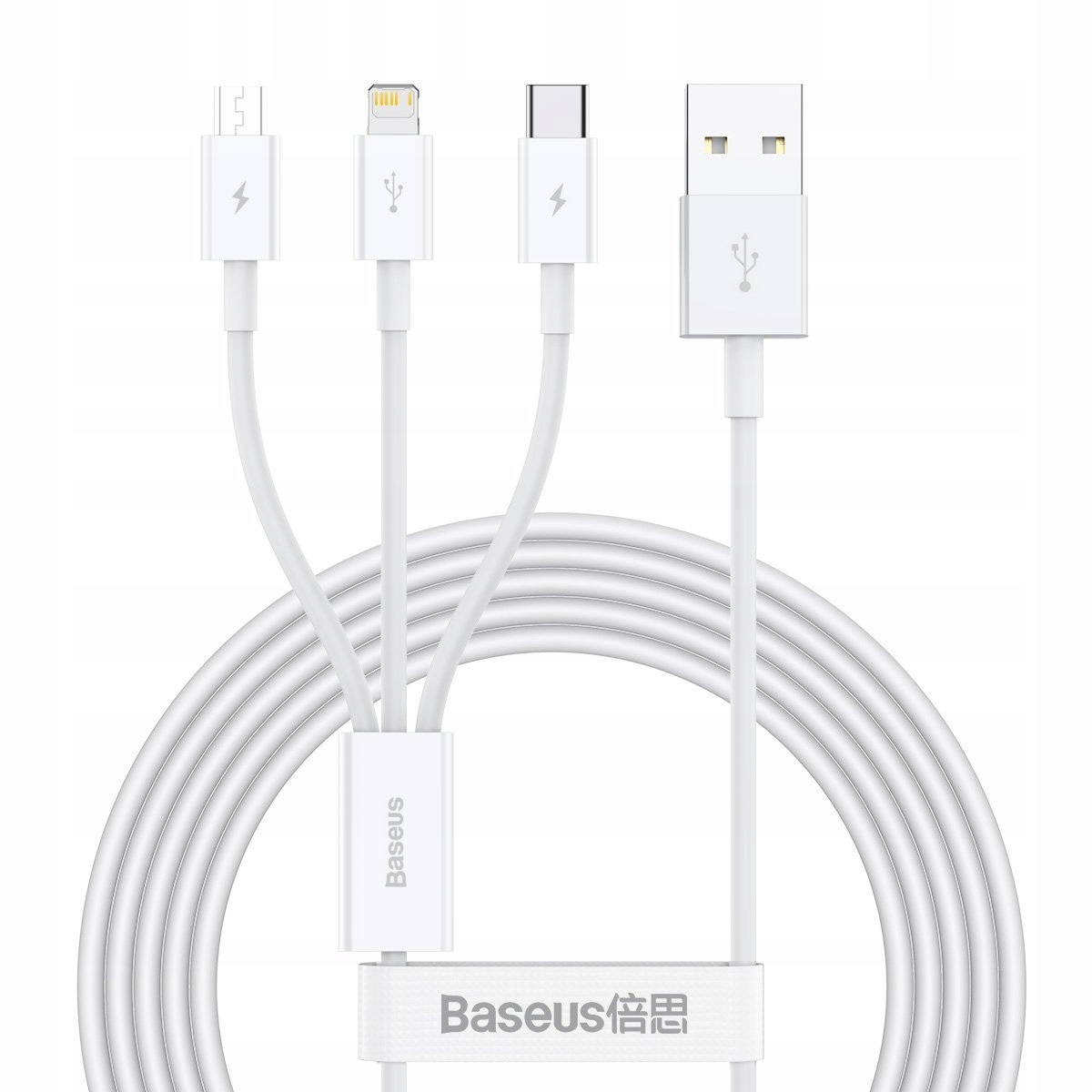 

Kabel Usb 3w1 Baseus microUSB Usb-c Lightning 1.2m