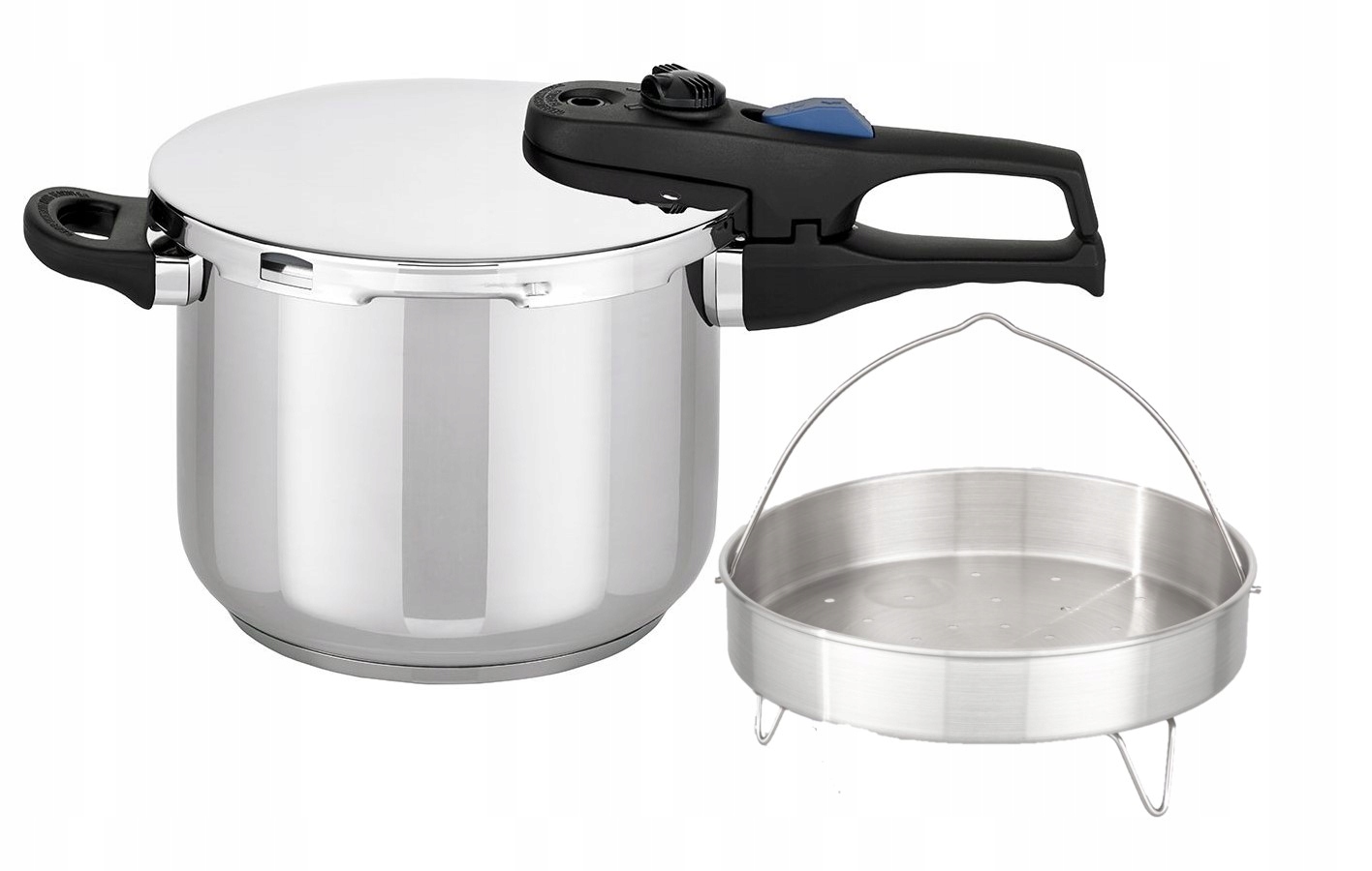 Tlakový Hrnec Elo 6L 24CM Praktika Plus XL košík Nerezová Ocel 18/10