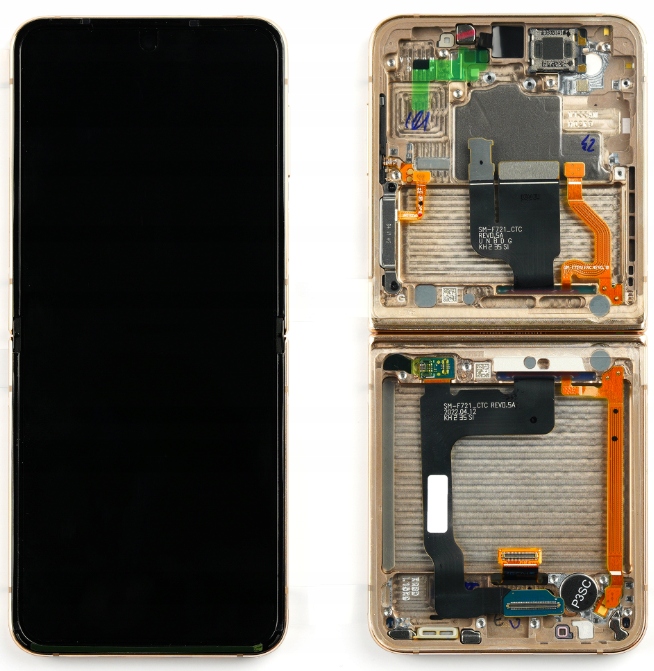 100% Wyświetlacz LCD +ramka Samsung Z Flip 4(5G) F721B Gold
