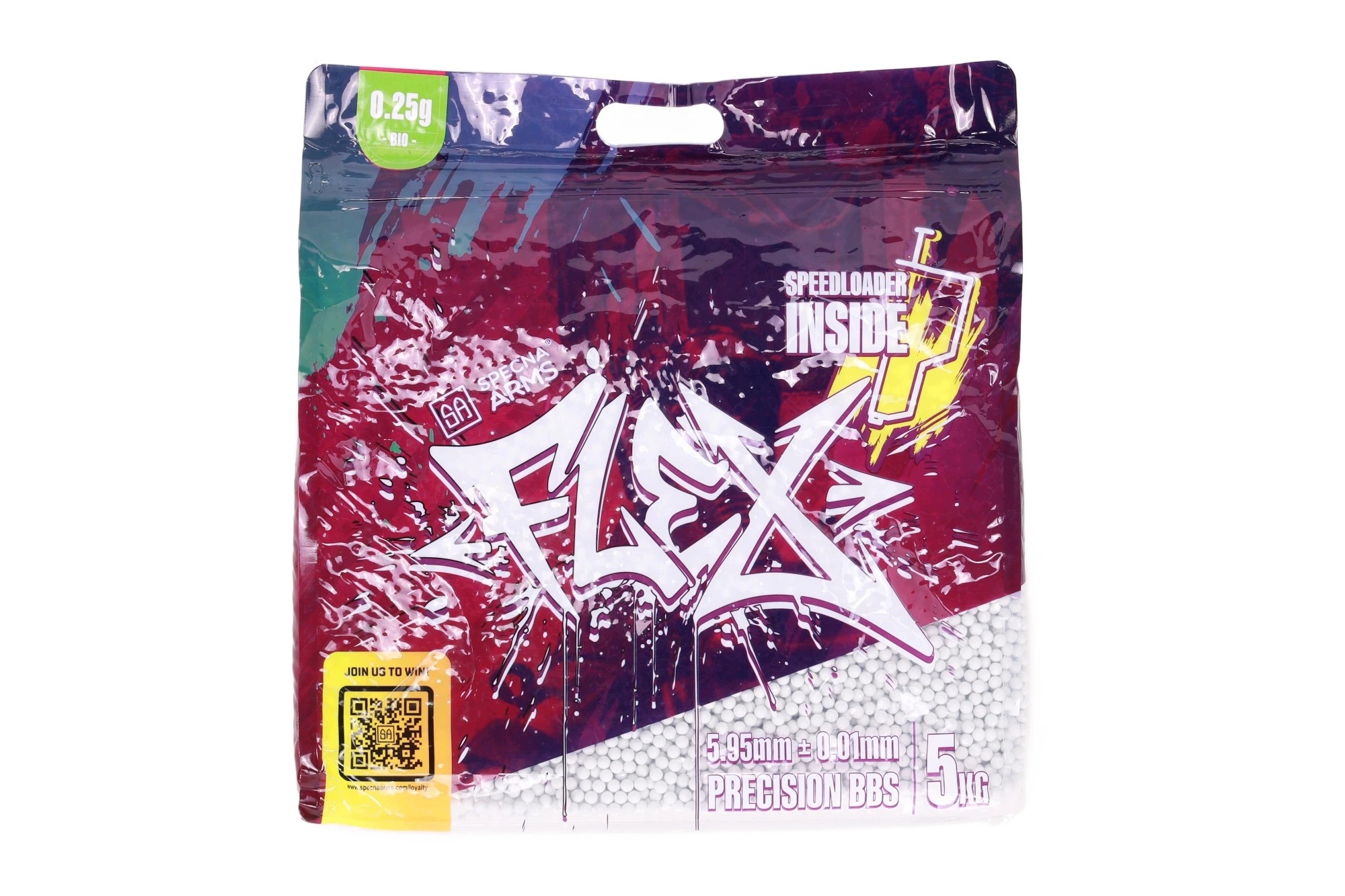 Specna Arms Flex kulki precyzyjne 0.25g Bio 5 kg szybkoładowarka
