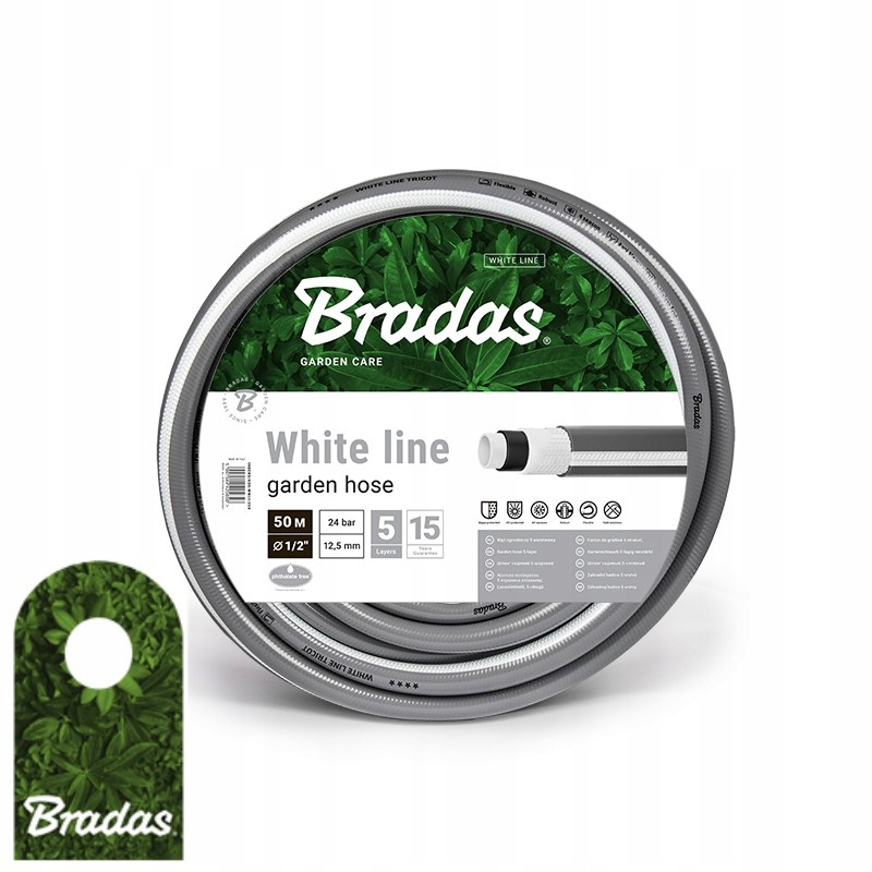 Záhradná hadica 1/2" 50 m White Line WWL1/250 5 vrstiev Bradas 5656