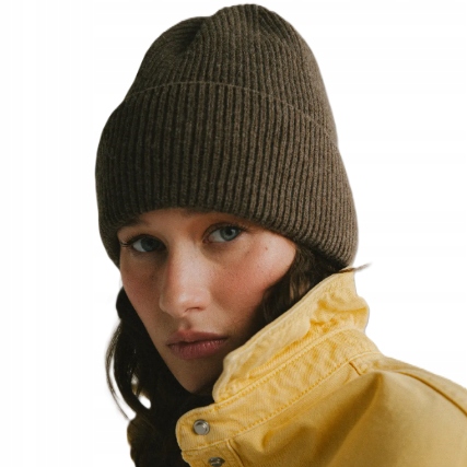Hnědá Teplá dámská vlněná čepice Loman Elpa 100% merino vlna Pl