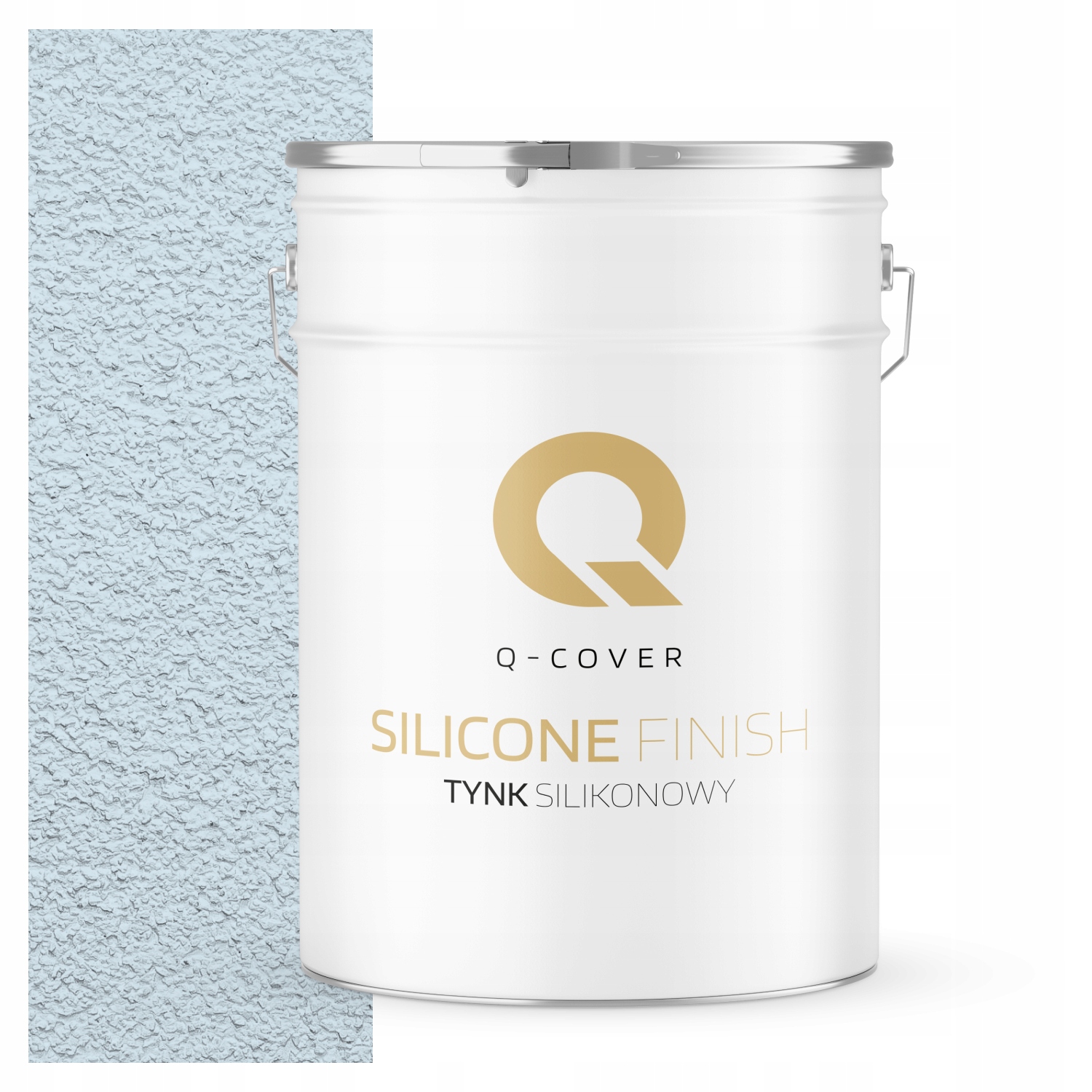 Silikonová Fasádní Omítka Bílá S Modrou Barvou 25 Kg Granulace 1.5 mm F111