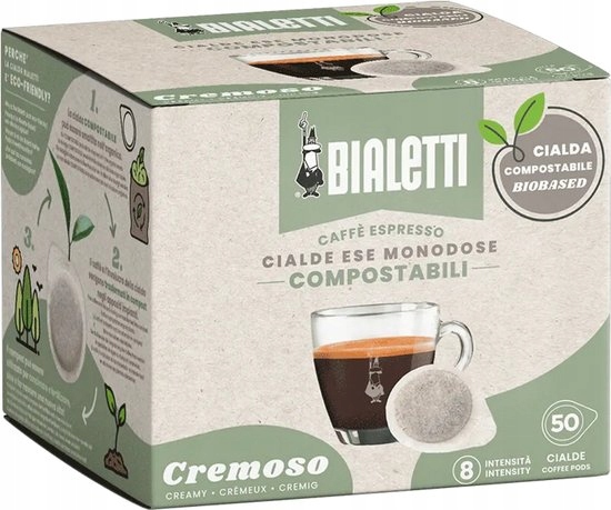 Levně Bialetti Káva sáčky Ese 44 mm Cremoso 50 padů