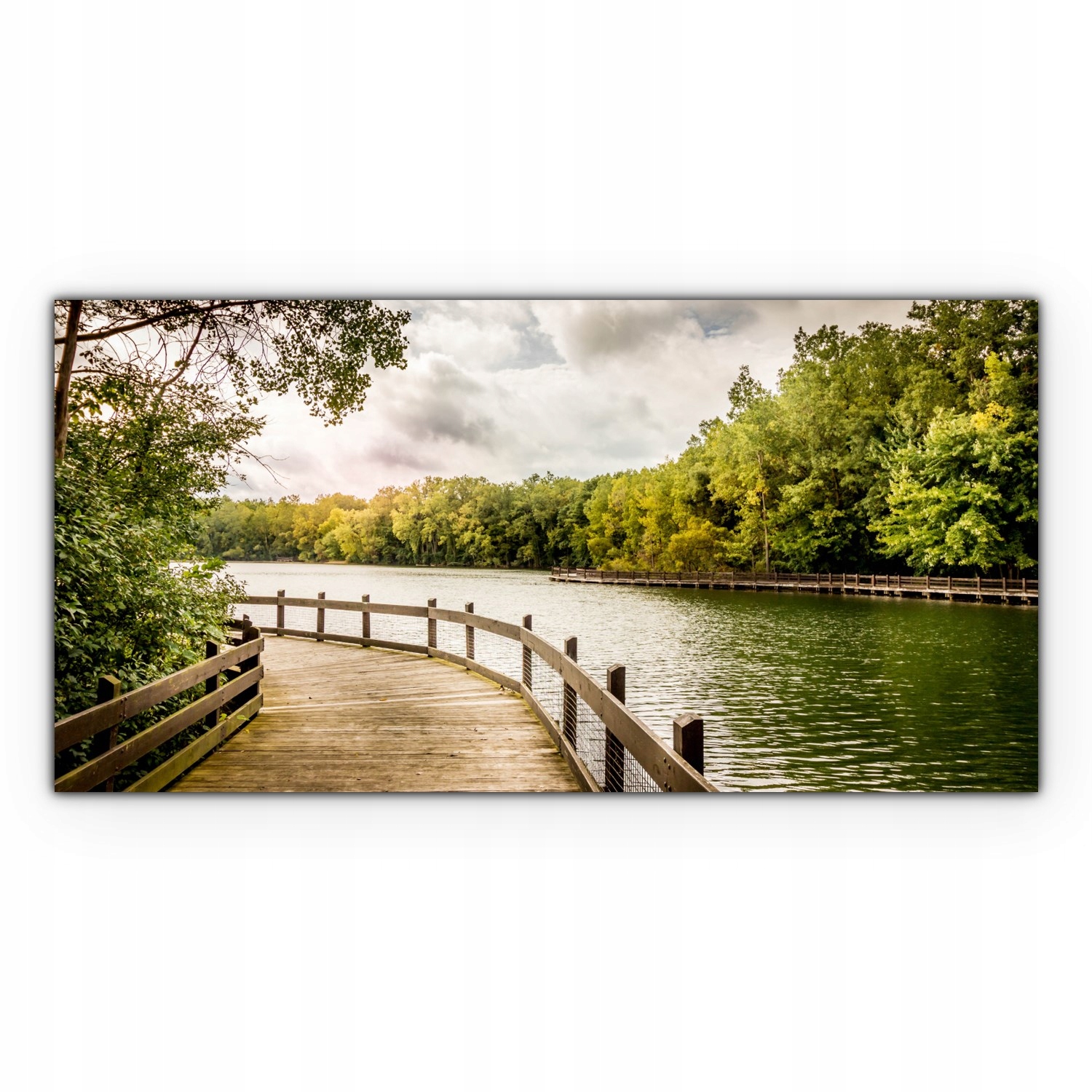 

Obraz Canvas dekoracja 100x50 Jezioro Most Drzewa