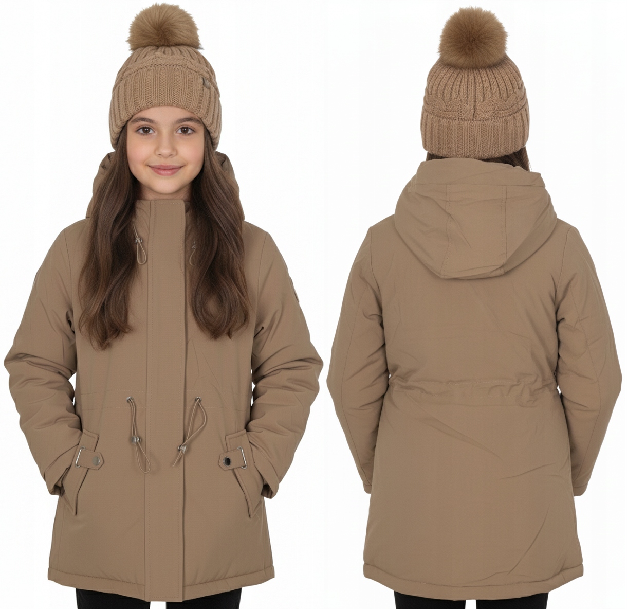 Kurtka Zimowa KK2273-B14 Puchowa Na Misiu 152/158