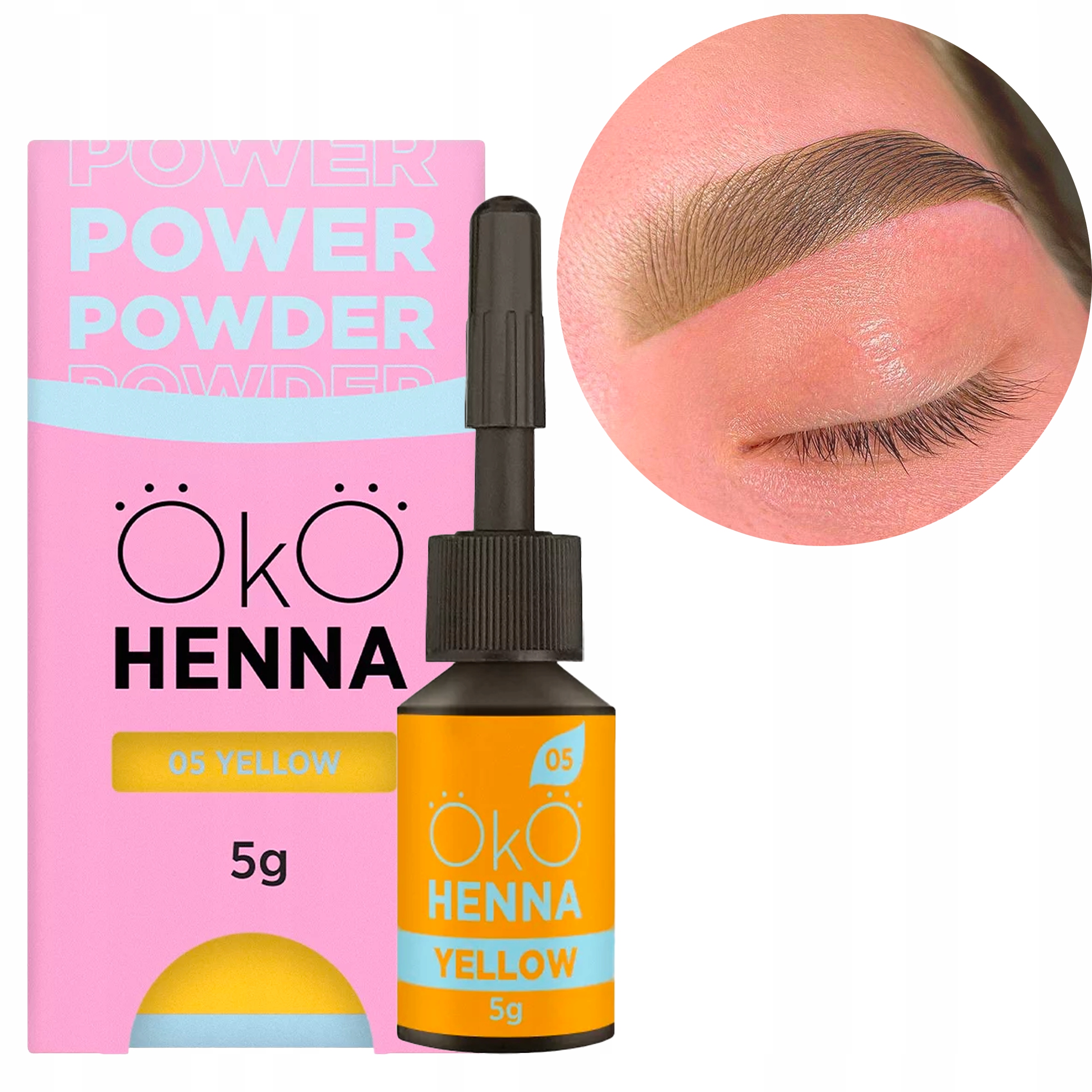 Henna Na Obočí Pudrově Žluté Oko 05 Yellow Power Powder 5 G