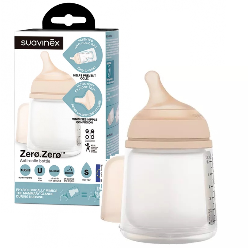 SUAVINEX BUTELKA O WOLNYM PRZEPŁYWIE ZERO 180ML