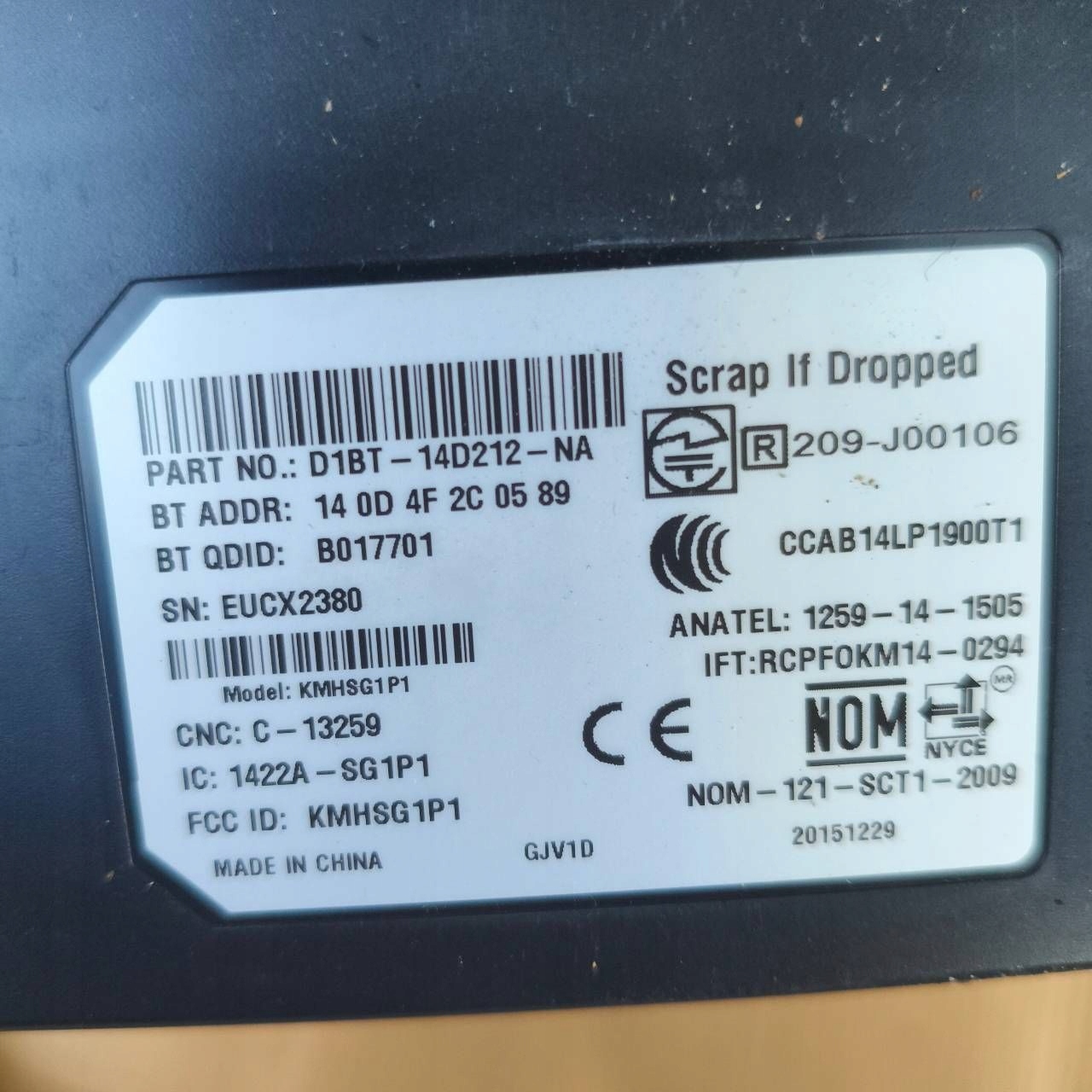 modulo Bluetooth Ford Fiesta MK7 LIFT 2015