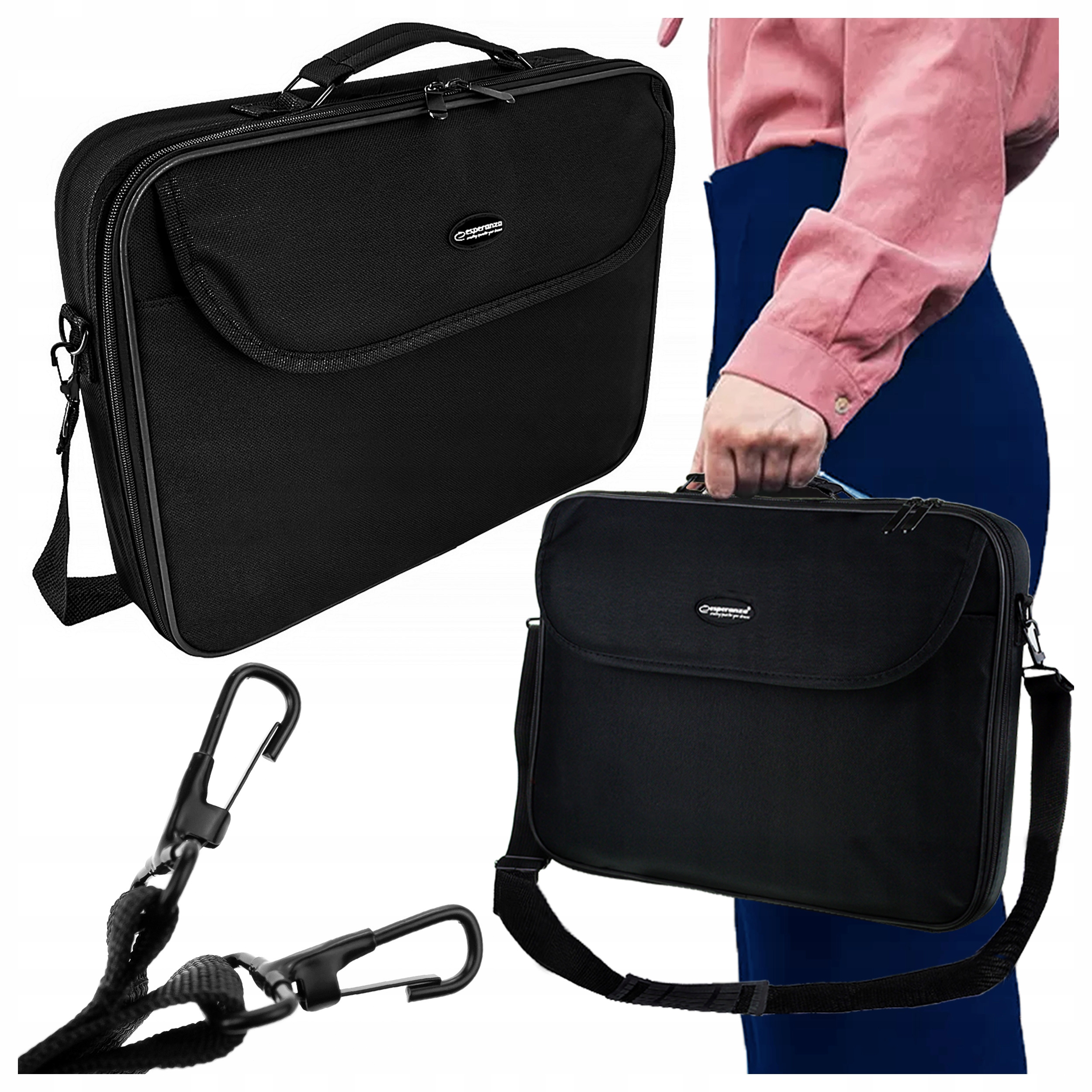 

Torba Na Laptopa 17" Regulowany Pasek Mocna