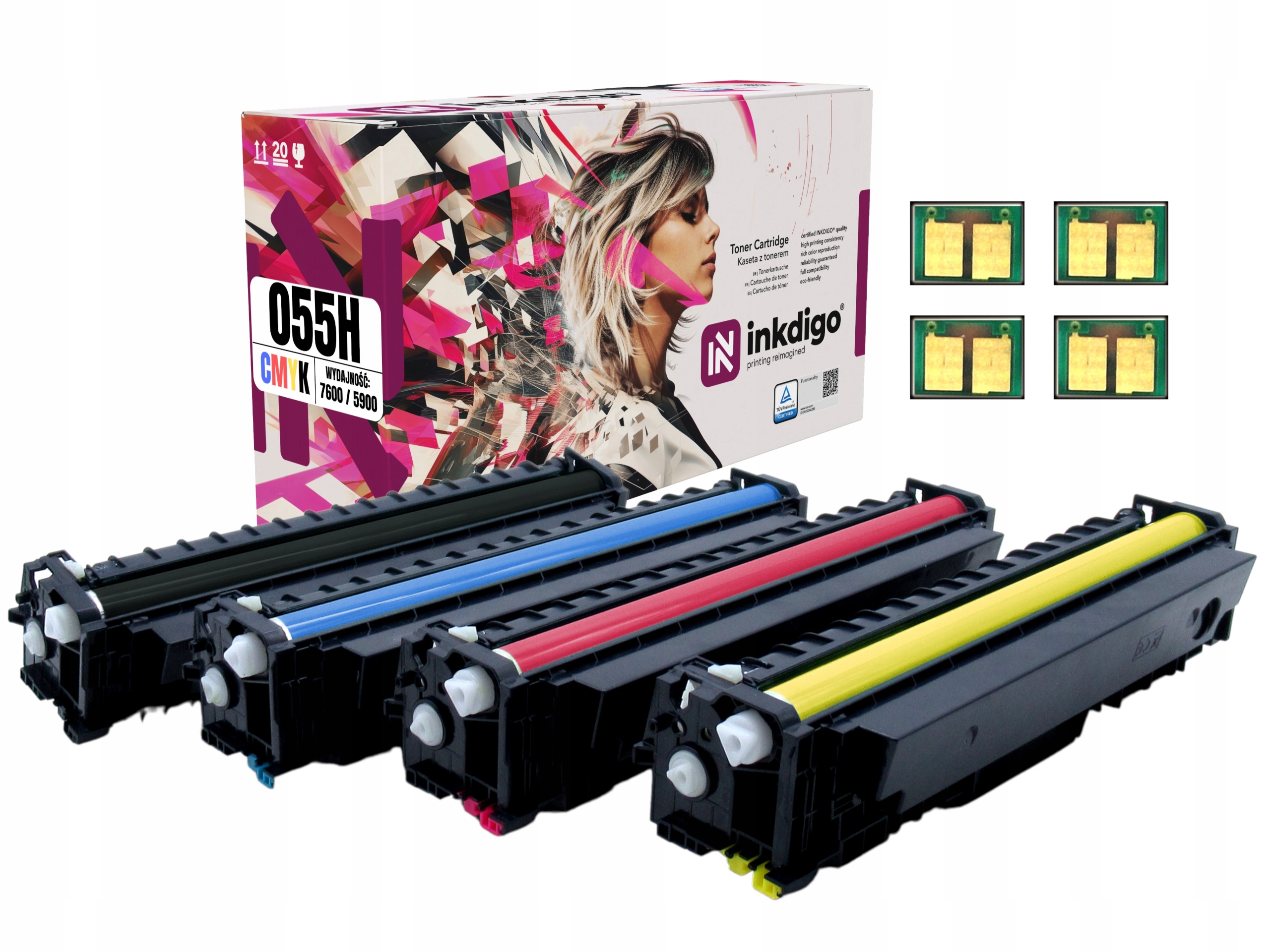 4 Tonery z Chipem do drukarek Canon Mf 741 742 744