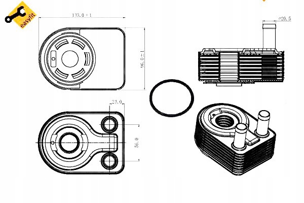 NRF CHŁODNICA OLEJU FORD B-MAX 1.0 ECOBOOST (JK)