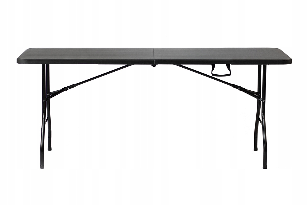 STÓŁ OGRODOWY ROZKŁADANY CATERINGOWY SKŁADANY TURYSTYCZNY 180x74cm czarny Linia eco