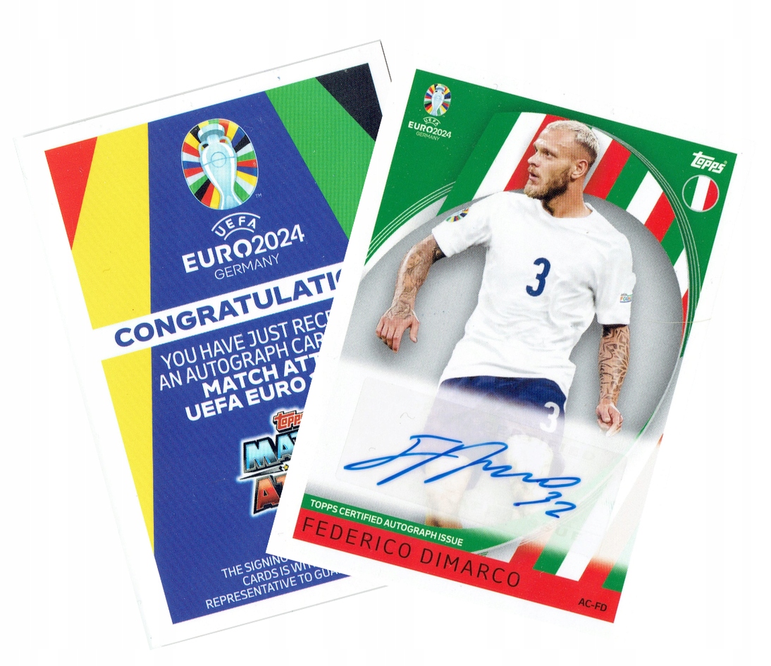 Topps Match Attax Euro 2024 Autograf Federico Dimarco Włochy