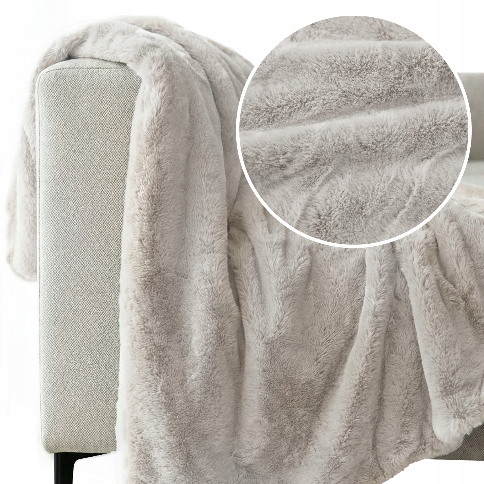 Deka Přehoz Na Postel Měkká Nadýchaná 150x200 Světle Béžová Rabbit