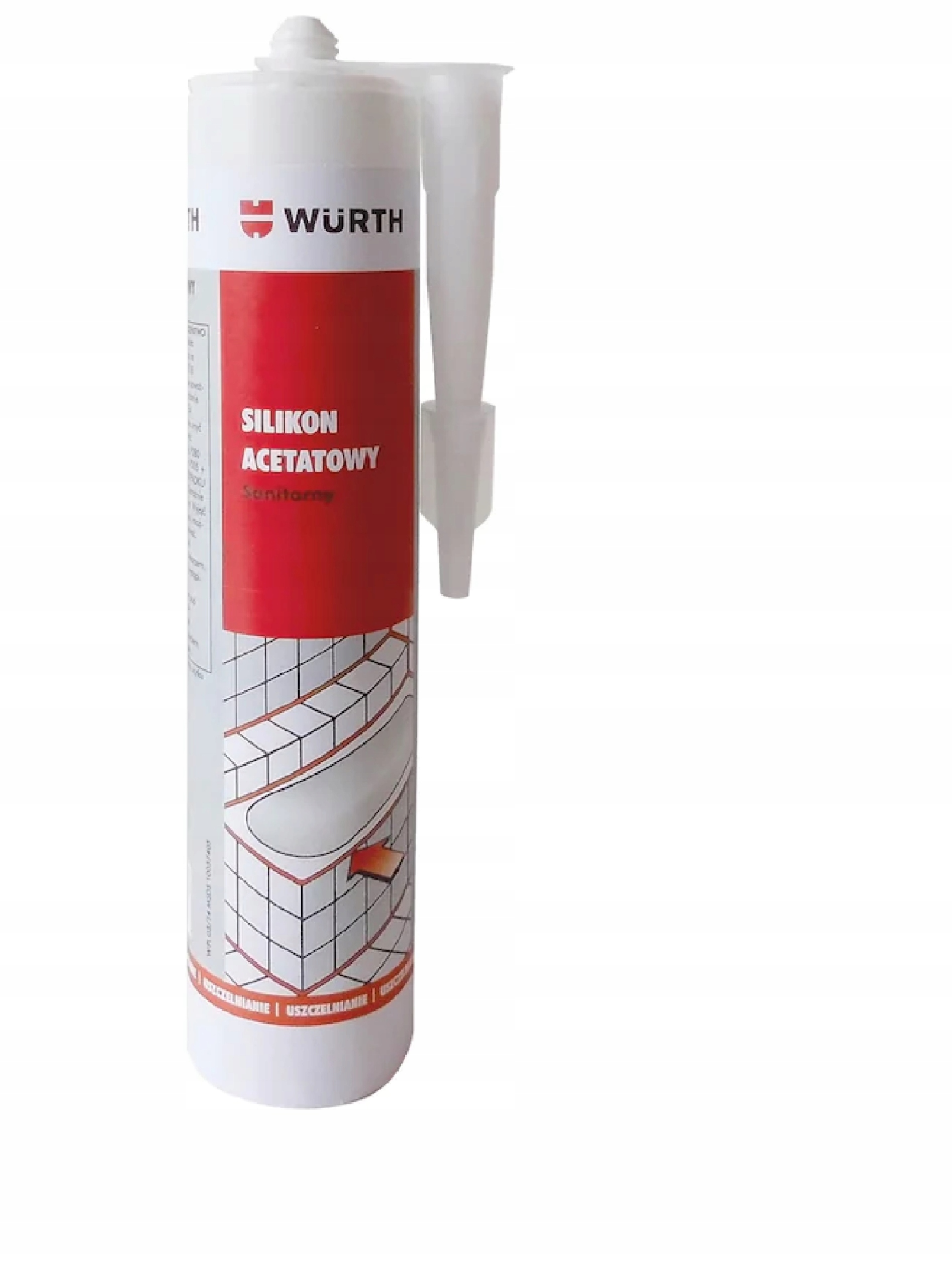 

Silikon acetatowy Sanitarny Wurth 310ml Bezbarwny