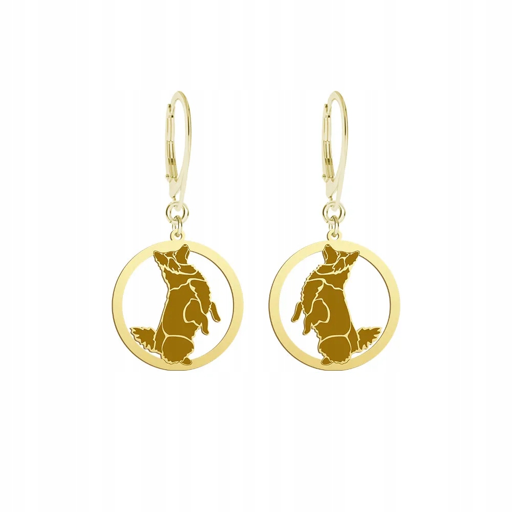 Náušnice Zlaté se psem Swedish Lapphund 925 Šperky Dárek Gravírování Bonus