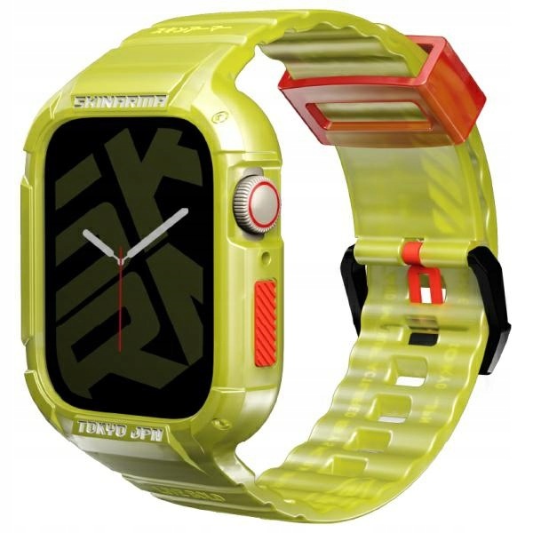 Skinarma řemínek+pouzdro Saido 2v1 pro Apple Watch 45/44 mm žlutá/žlutá neonová