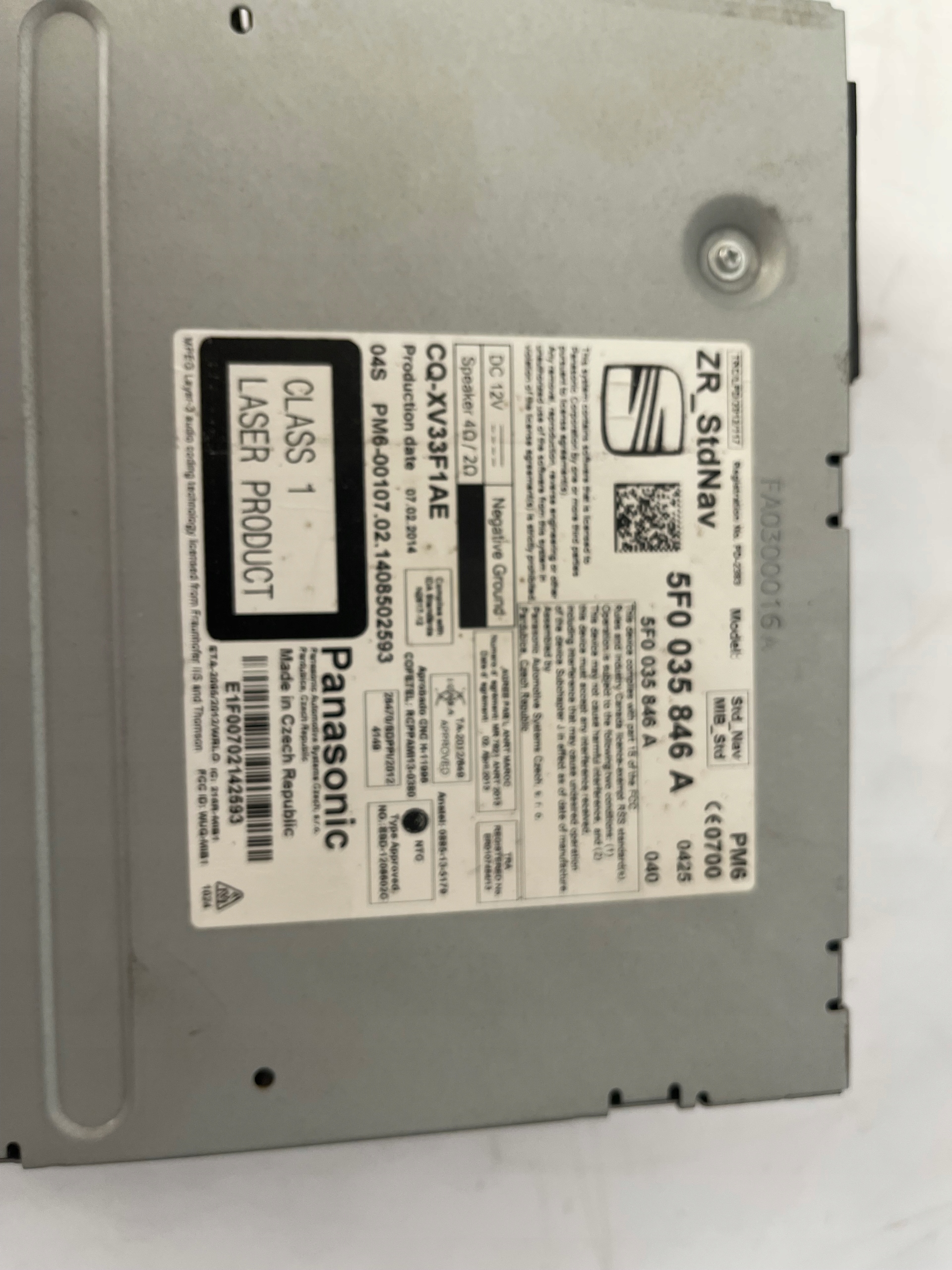 SEAT LEON 3 III 5F card reader navigation devices MULTIMEDIA NAVI 5F0035846A