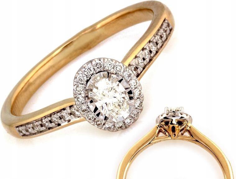 Prstýnek 585, jemné briliantové očko r14 jako dárek k zásnubám