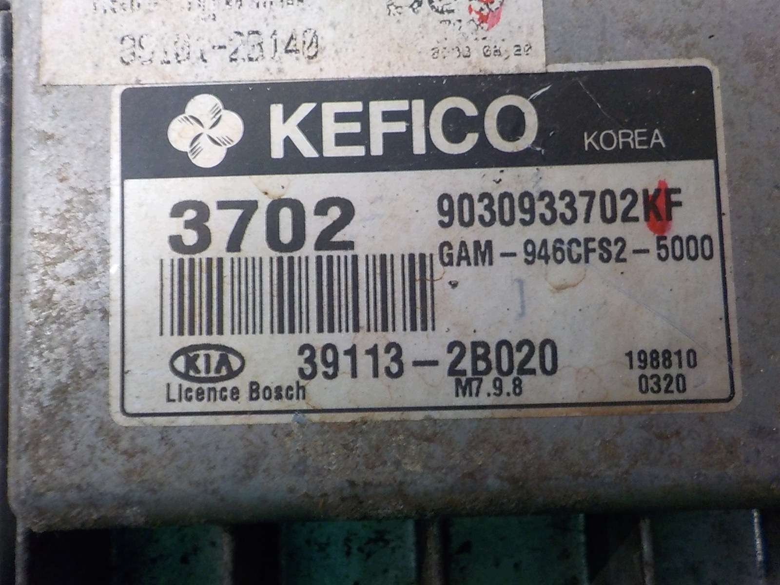 KIA SOUL et ordinateur unité de commande électronique uce 39113-2B020 9030933702KF