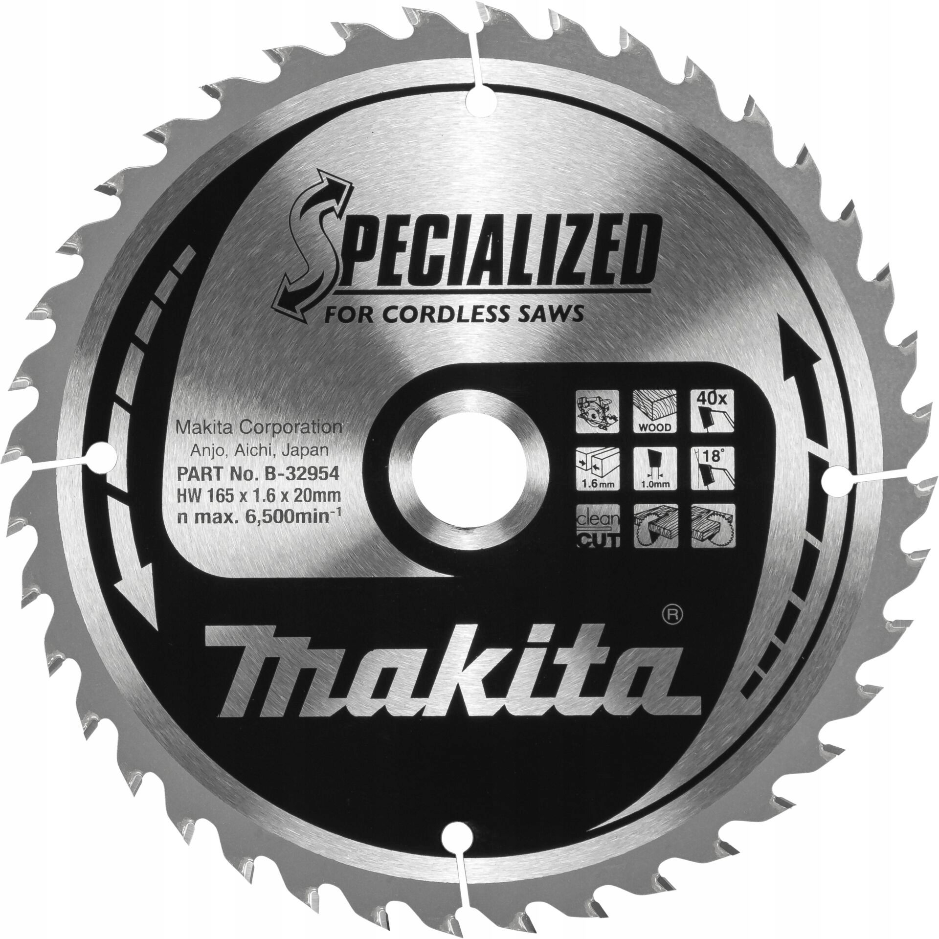 Makita B-32954 Specialized pilový kotouč 165x20x40Z