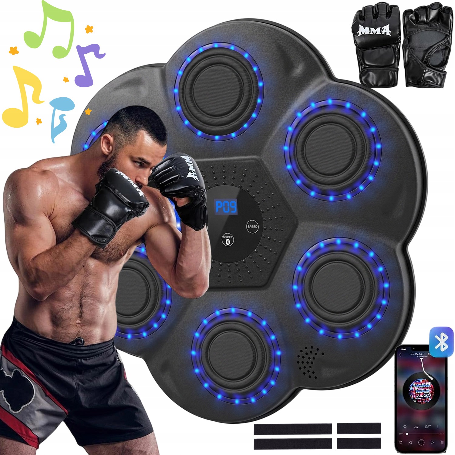 Hudební Boxovací Stroj V Tréninkovém Boxovacím Stěnovém Boxu Pro Děti