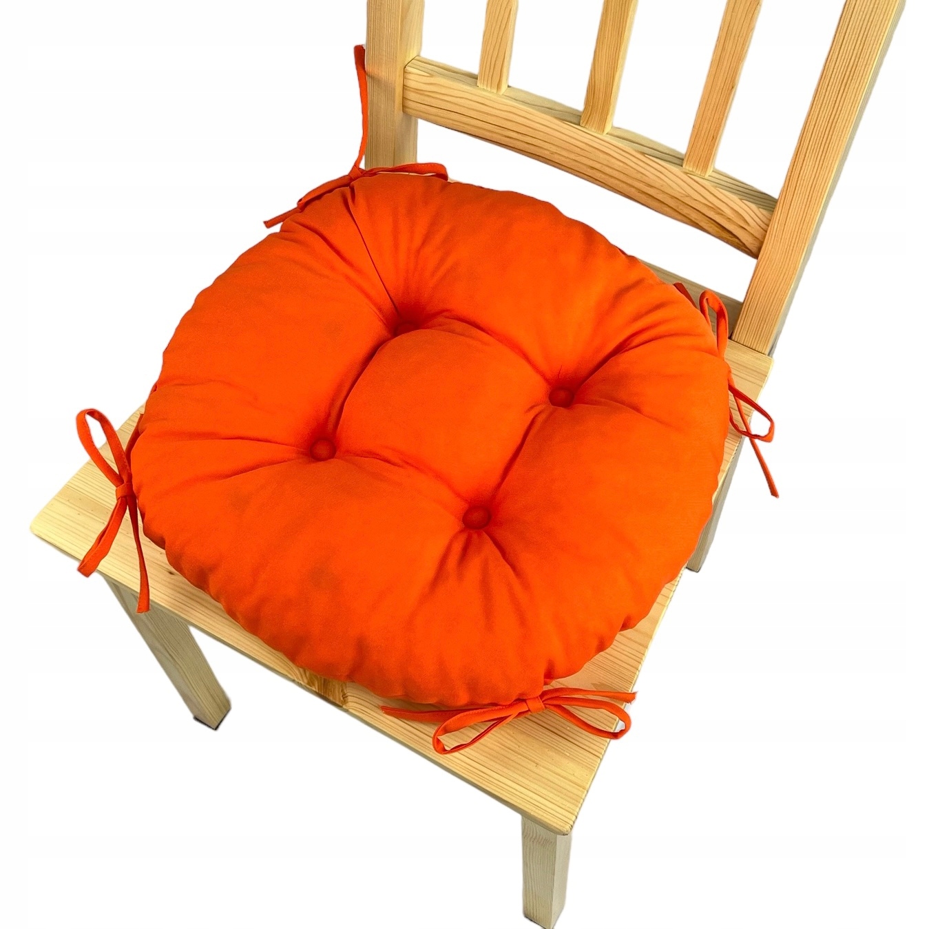 Poduszka na krzesło taboret 35cm POMARAŃCZOWY KOŁO