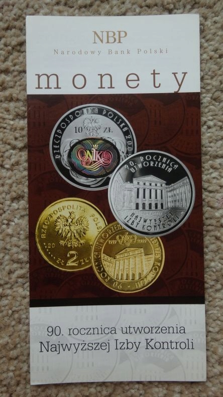 Folder 10 zł 2009 ,NAJWYŻSZA IZBA KONTROLI,stan I