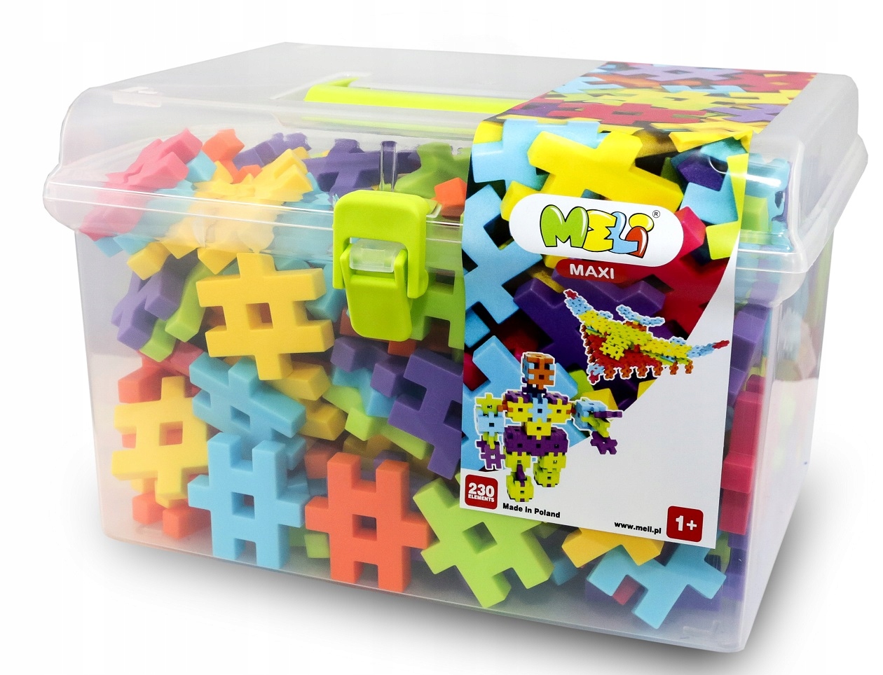 

Klocki konstrukcyjne Meli Maxi Travel Box 230 el.