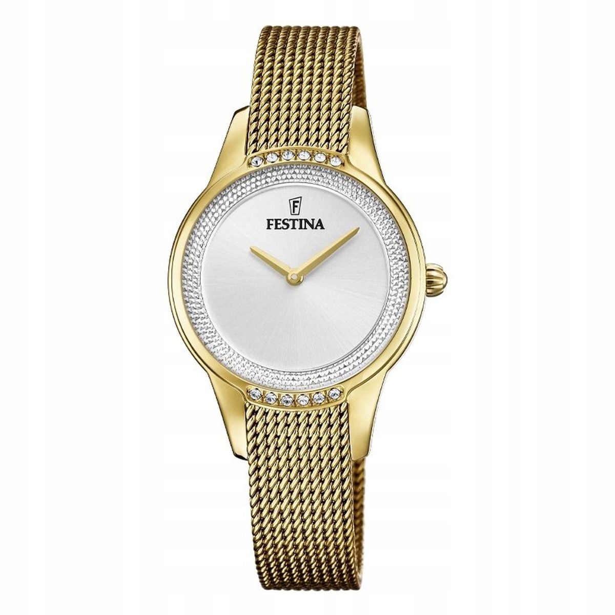Zlaté hodinky Festina F20495/1 s krystaly