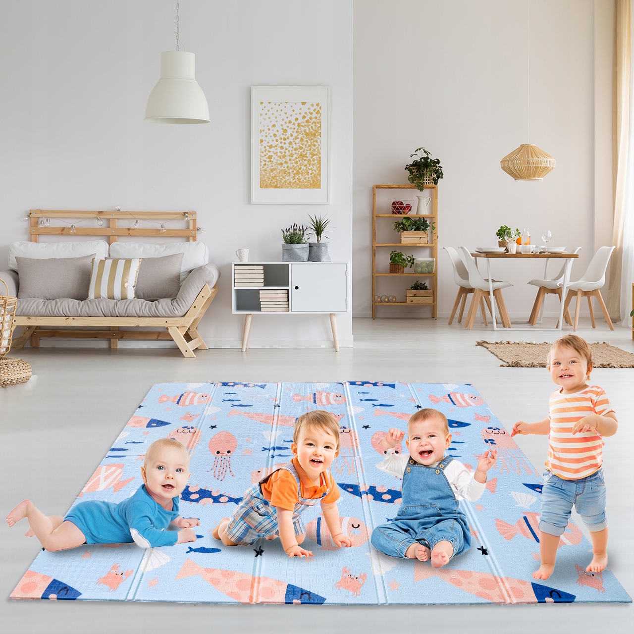OBOJSTRANNÁ VZDELÁVACIA PENOVÁ PODLOŽKA 200x180x1,7cm Materiál: plastová pena