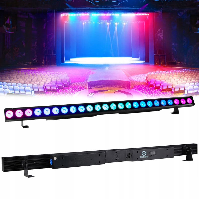 Osvětlovací Lišta Led Nosník Scénická Dekorace Světlem 24x6W Rgbwa-uv