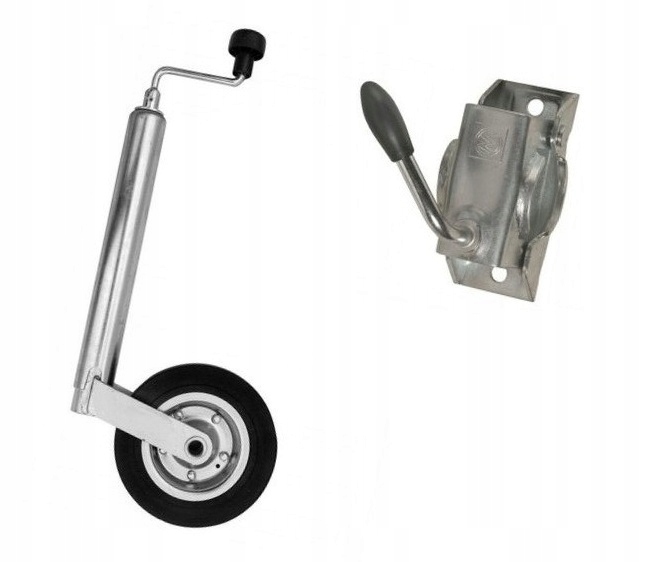 Podpěrné kolo s objímkou fi 48 kov-guma pro kempování přívěs – 200 kg