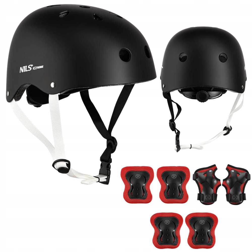 Kask Rowerowy Regulowany Na Deskorolkę Dla Dziecka 52-56 cm Ochraniacze S