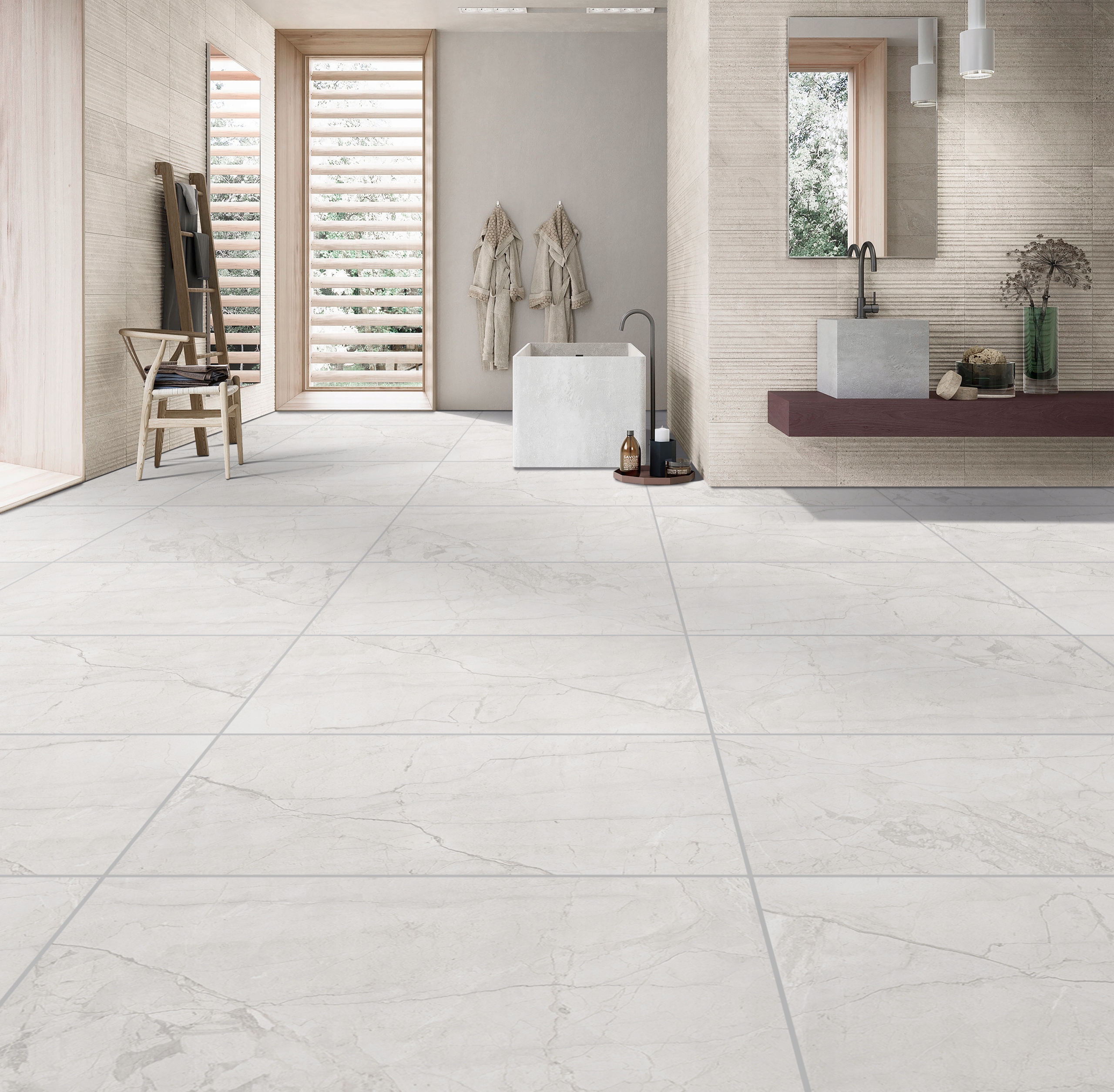 PŁYTKI PODŁOGOWE ŚCIENNE KUCHENNE KAMIEŃ GRES MORELLA BIANCO 60X120 MAT Kod producenta PD-LA-MB-7001